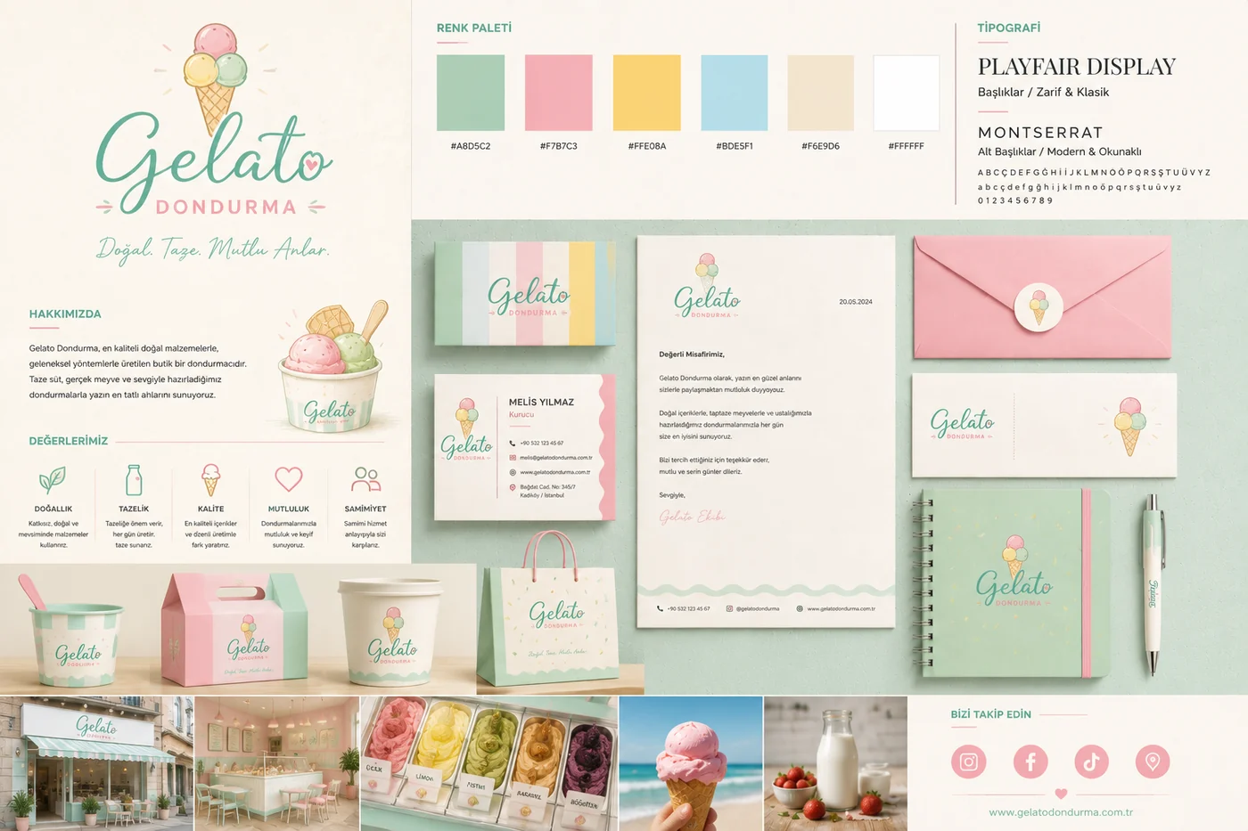 Gelato Dondurma marka çalışması