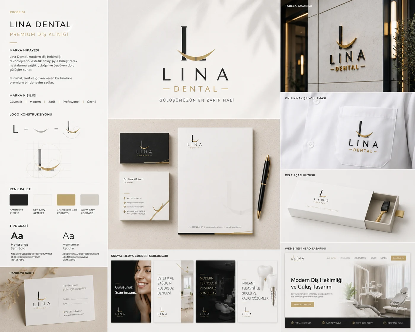 Lina Dental marka çalışması