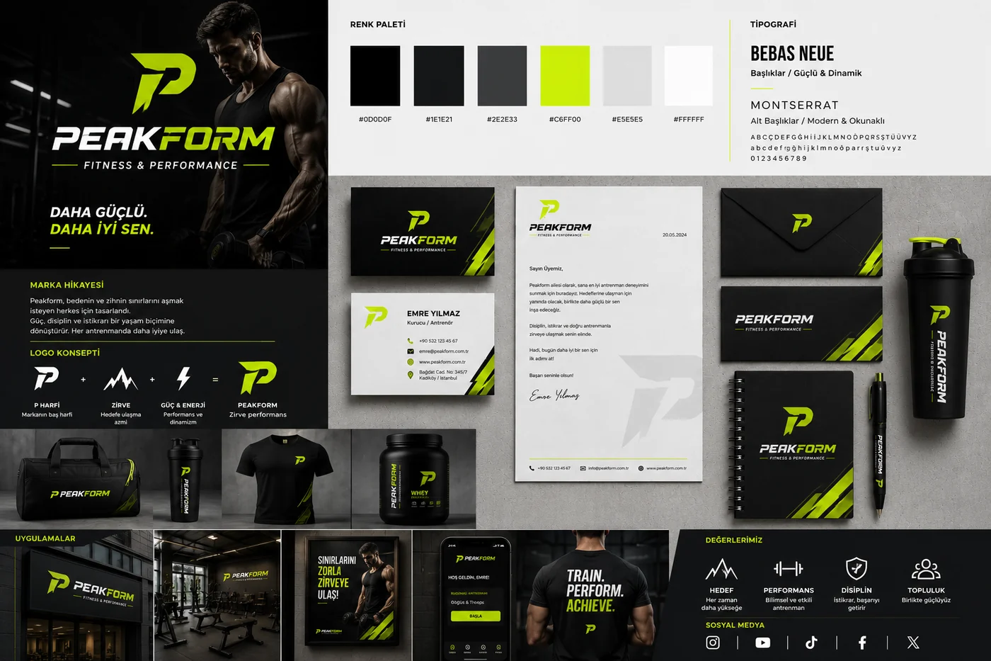 Peakform Fitness & Performance marka çalışması